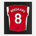 Framed Odegaard Signed Shirt, Arsenal, Red Home [Lite]