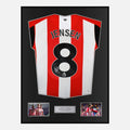Framed Mathias Jensen Signed Brentford Shirt 2023-25 Home [Classic]