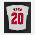 Framed Michael Owen Signed Shirt, 1997-99 Home [Lite]