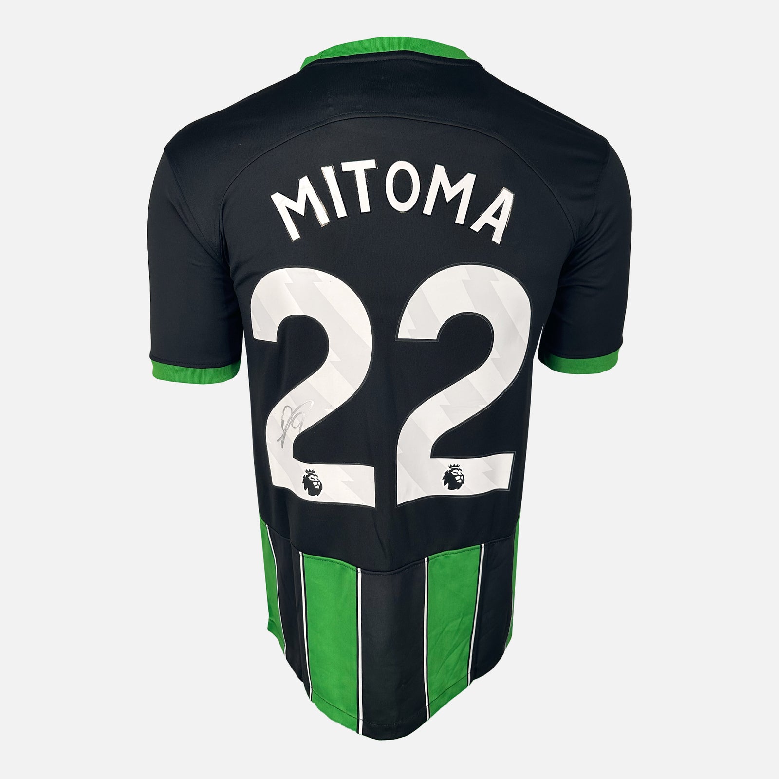 Kaoru Mitoma Signed Brighton & Hove Albion Shirt Away 2023