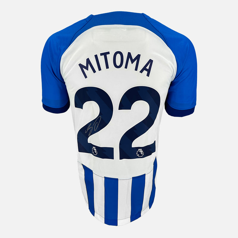 Framed Kaoru Mitoma Signed Shirt, Brighton & Hove Albion Home [Mini]