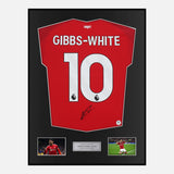 Framed Morgan Gibbs-White Signed Nottingham Forest Shirt Home [Classic]