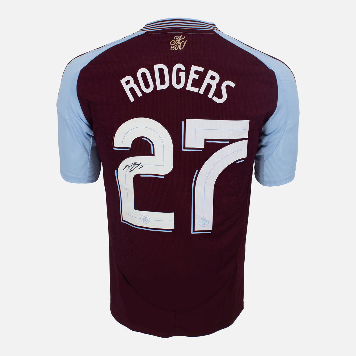 Morgan Rodgers Signed Aston Villa Shirt 2024-25 Home [27] — Aston Villa signed shirt from the 2024 to 2025 season | The Vault