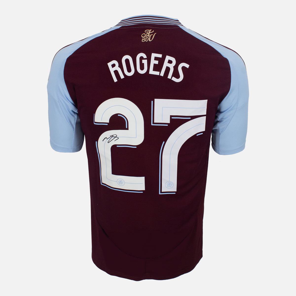 Morgan Rogers Signed Aston Villa Shirt 2024-25 Home [27] — Aston Villa signed shirt from the 2024 to 2025 season | The Vault