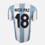 Nico Paz Signed Argentina Shirt 2025-26 Anniversary Home [18]