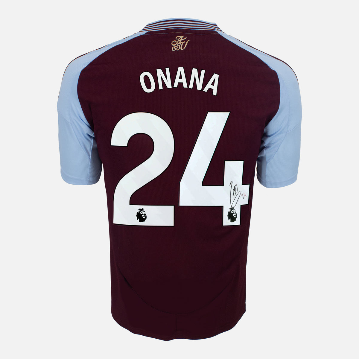 Amadou Onana Signed Aston Villa Shirt 2024-25 Home [24] — Official Aston Villa shirt signed by Amadou Onana | The Vault