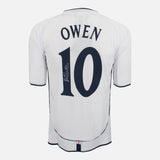 Framed Michael Owen Signed Shirt, 2001-03 Home [Lite]