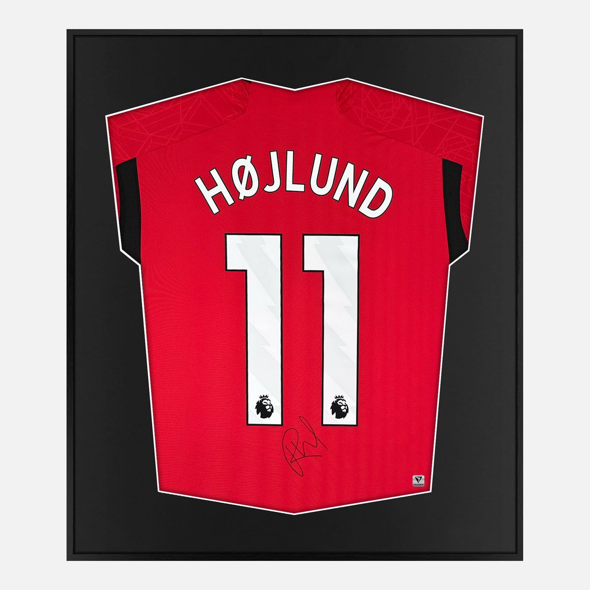 Framed Hojlund Signed Shirt, Manchester United Home [Lite] — Authentic signature with NFC and COA | The Vault