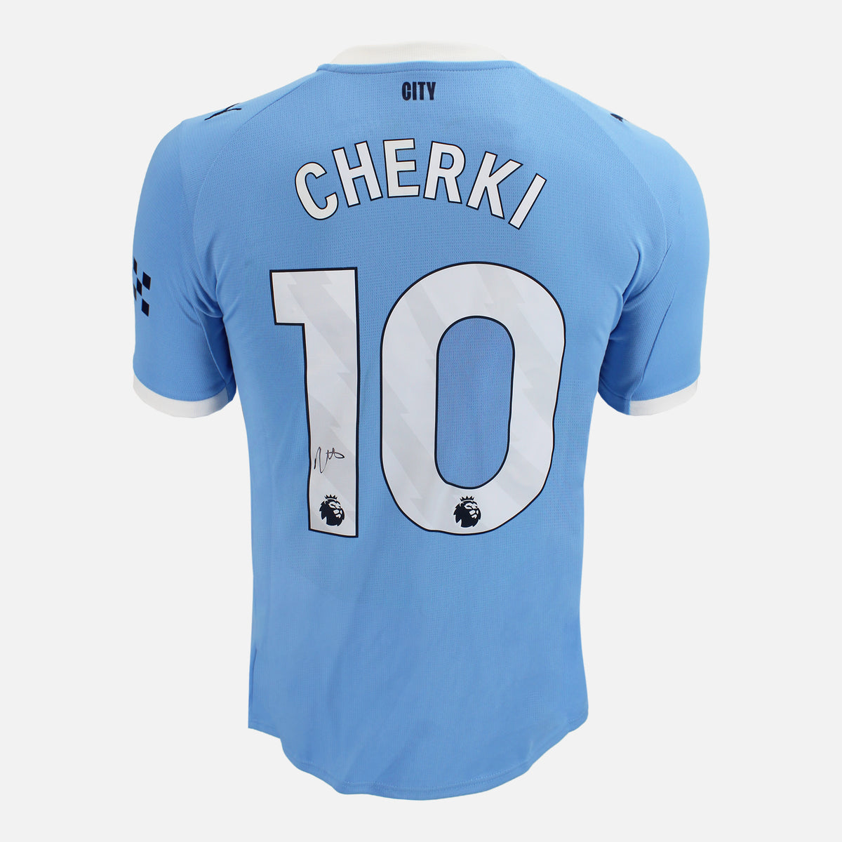 Rayan Cherki Signed Manchester City Shirt 2025-26 [10] — Official Manchester City shirt signed by Rayan Cherki | The Vault