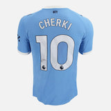 Framed Rayan Cherki Signed Shirt, Man City Home [Lite]