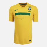 Framed Ronaldo Signed Brazil Shirt 2011-12 Home [Lite]