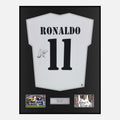 Framed Ronaldo Signed Real Madrid Shirt 2002 Centenary Home [Classic]