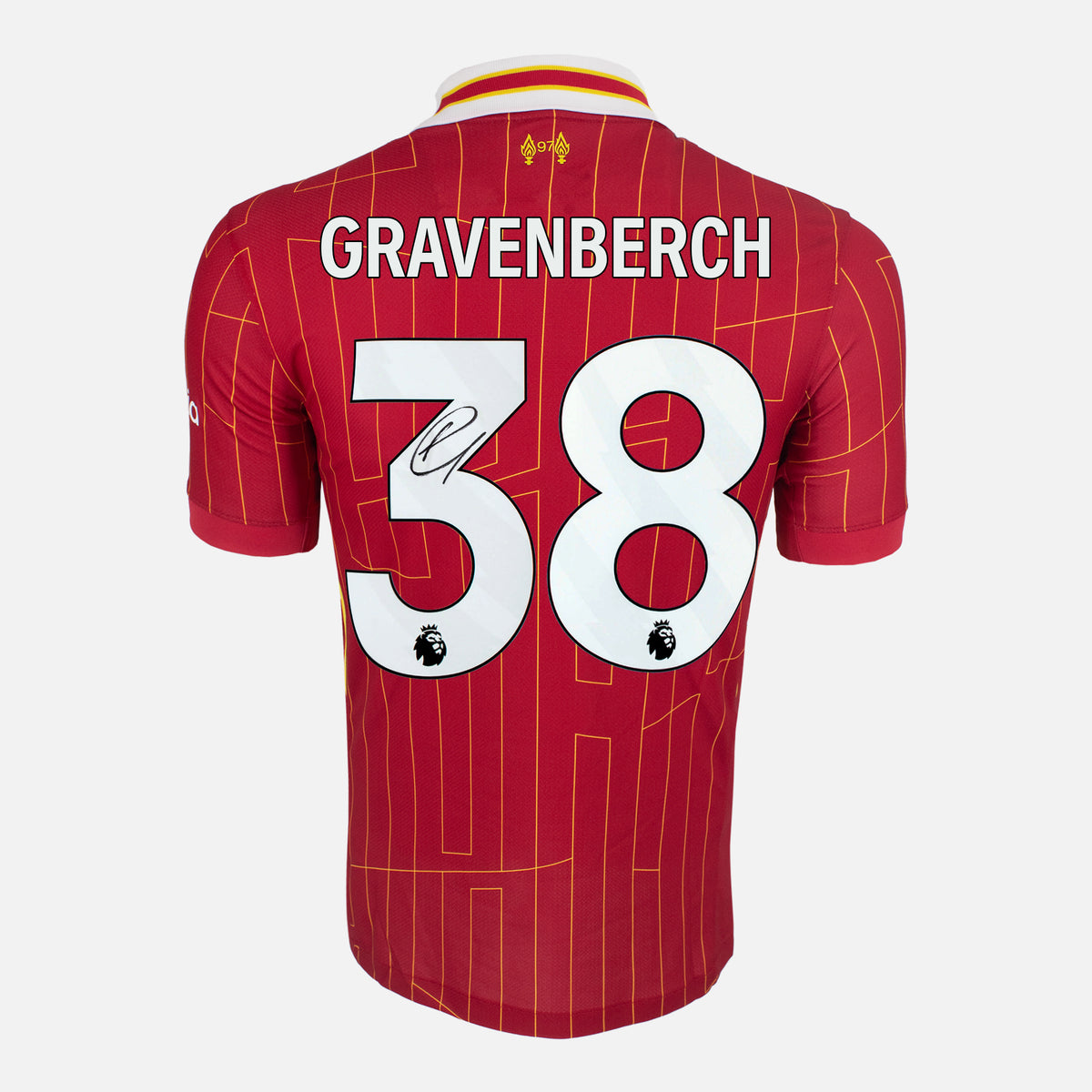 Ryan Gravenberch Signed Liverpool Shirt 2024-25 Home [38] — Liverpool signed shirt from the 2024 to 2025 season | The Vault