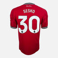 Benjamin Šeško Signed Manchester United Shirt 2024-25 Home [30]