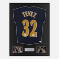 Framed Carlos Tevez Signed West Ham United Shirt 2006-07 Away [Classic]
