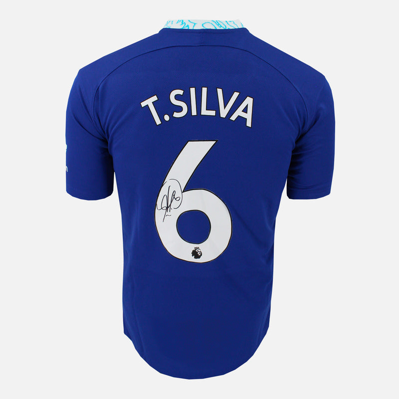 Framed Thiago Silva Signed Chelsea Shirt 2022-23 Home [Mini] – The Vault