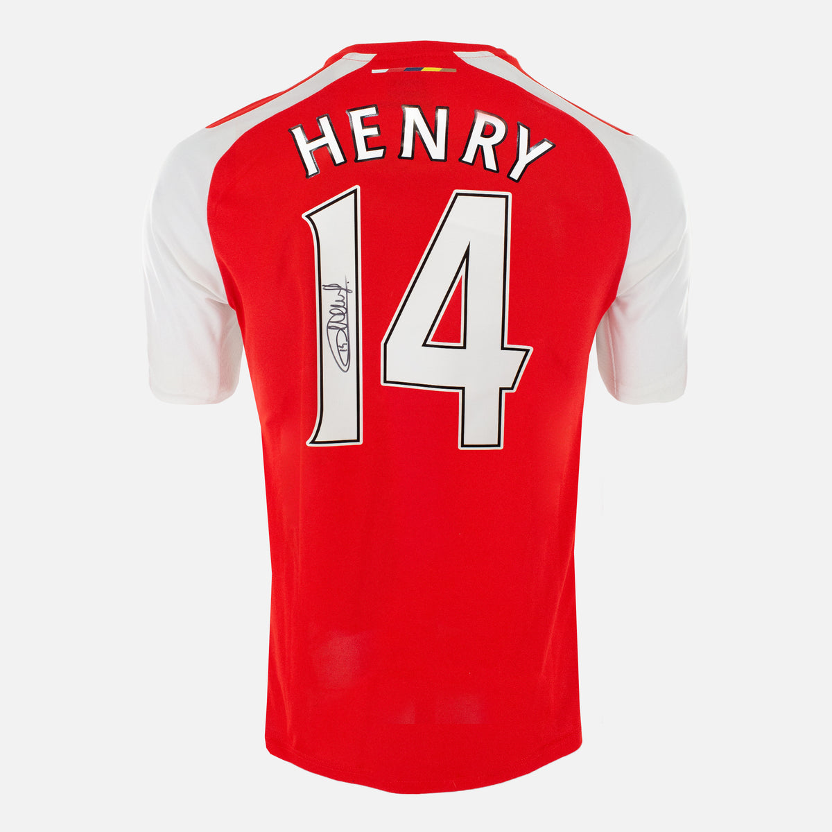 Thierry Henry Signed Arsenal Shirt Home [14] — Arsenal signed shirt from the 2014 to 2015 season | The Vault