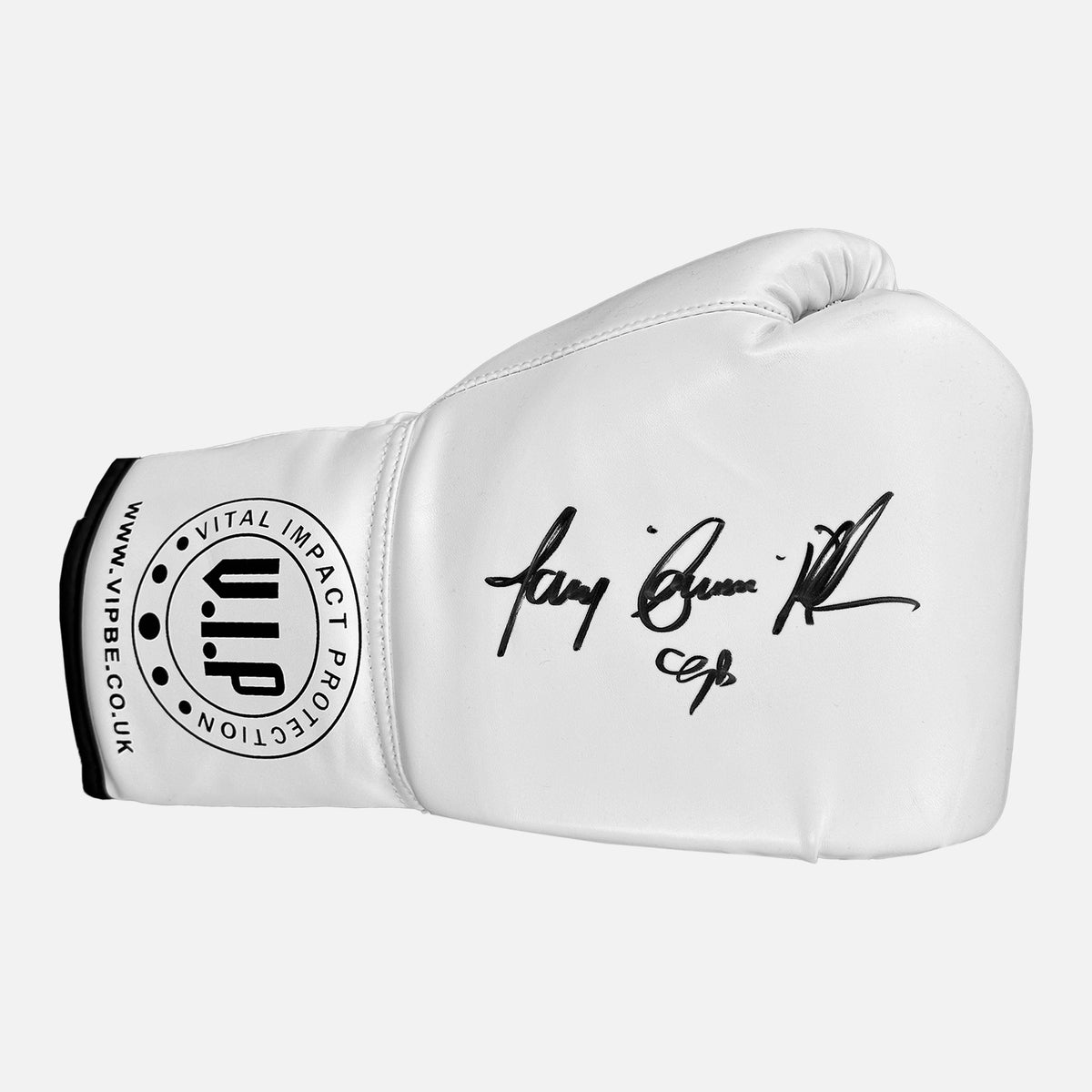 Tony Bellew Signed White Boxing Glove [VIP] — Signed glove care and display | The Vault