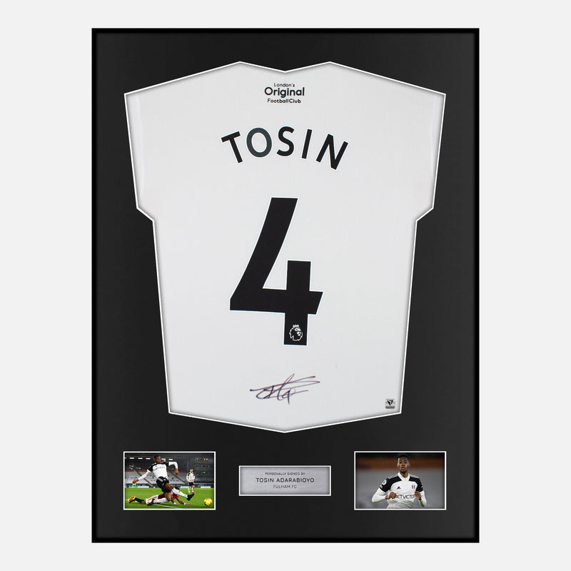 Framed Tosin Adarabioyo Signed Fulham Shirt 2022-23 Home [Modern]