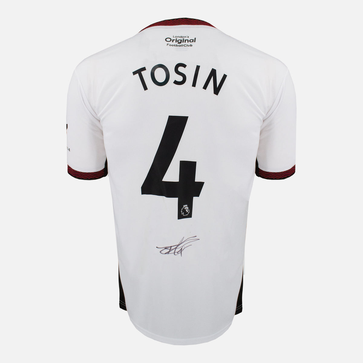 Tosin Adarabioyo Signed Fulham Shirt 2022-23 Home [4] — Fulham signed shirt from the 2022 to 2023 season | The Vault