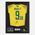 Framed Usain Bolt Signed Jamaica Shirt Olympics [Classic]