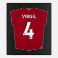 Framed Van Dijk Signed Shirt, Liverpool, Virgil Autograph [Lite]