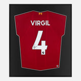 Framed Van Dijk Signed Shirt, Liverpool, Virgil Autograph [Mini]