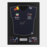 Framed Max Verstappen Signed Red Bull Racing Shirt 2025 F1 [Classic]