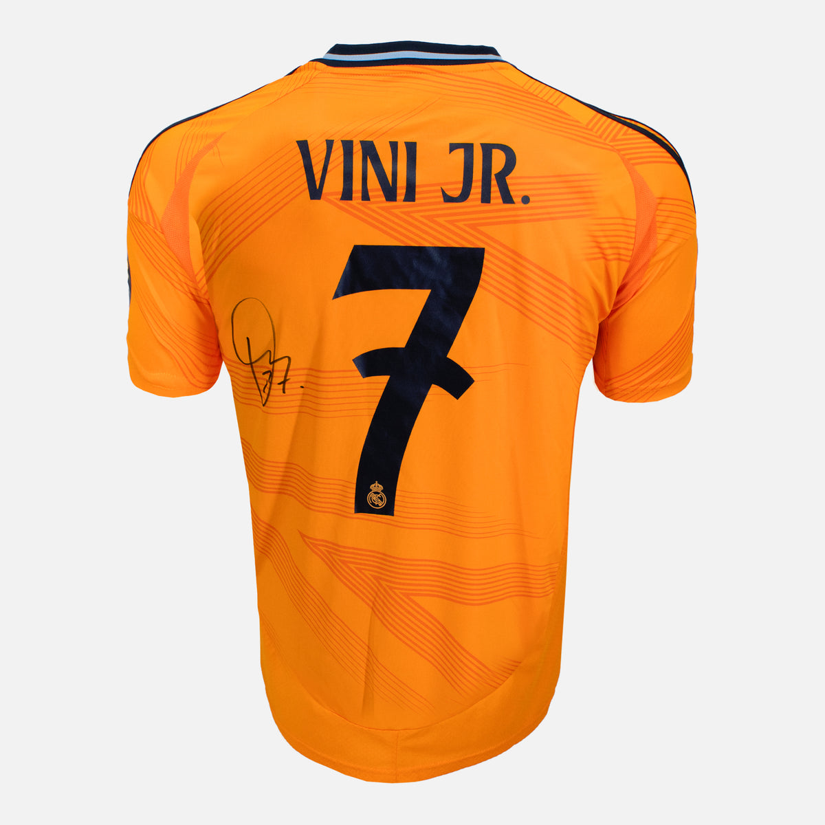 Vinicius Junior Signed Real Madrid Shirt 2024-25 Away [7] — Real Madrid signed shirt from the 2024 to 2025 season | The Vault