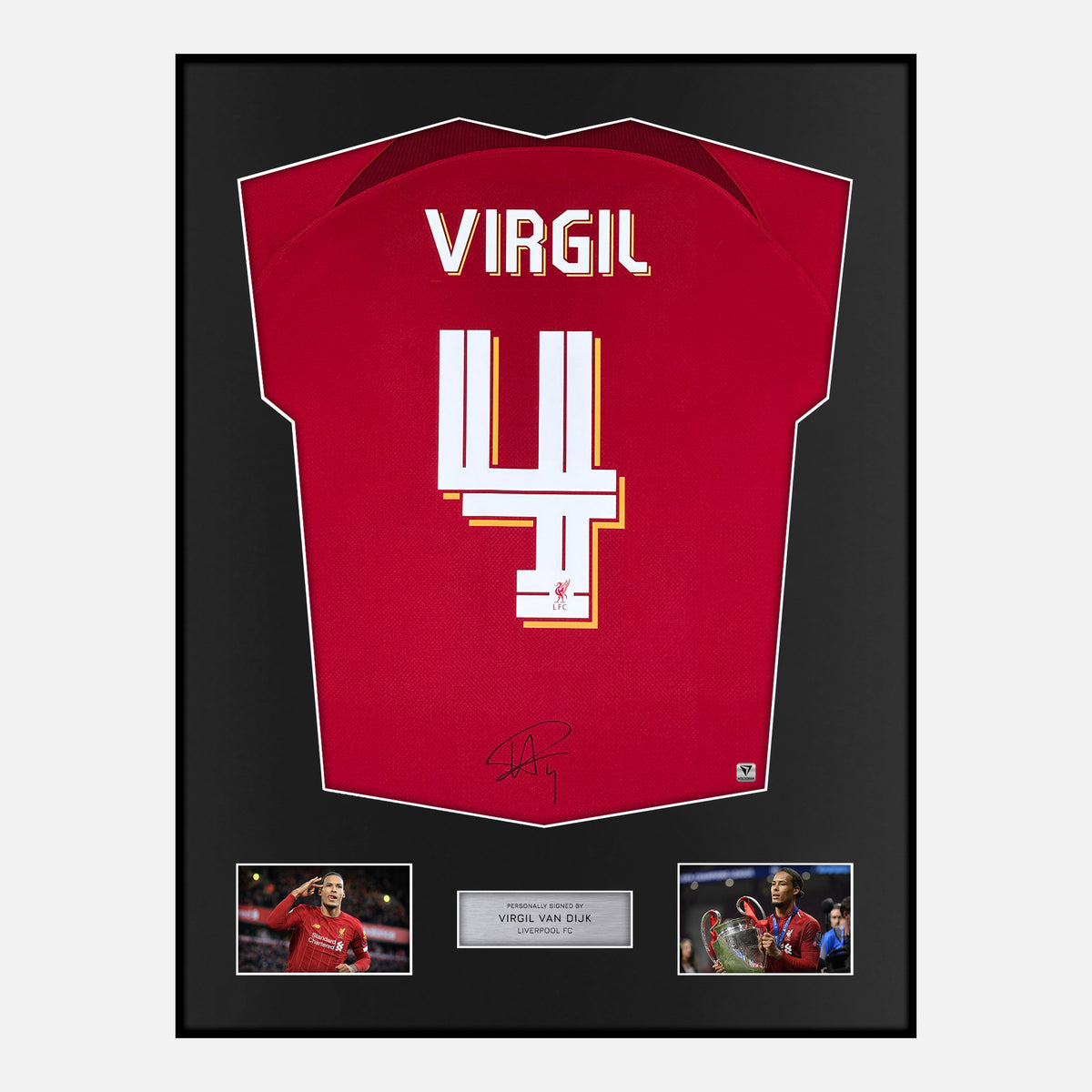 Framed Virgil Van Dijk Signed Liverpool Shirt 2022-23 Home Cup [Classic] — Verified autograph with NFC and certificate | The Vault