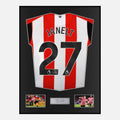 Framed Vitaly Janelt Signed Brentford Shirt 2023-25 Home [Classic]