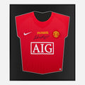 Framed Rooney Signed Shirt, Manchester United 2008 Final [Lite]