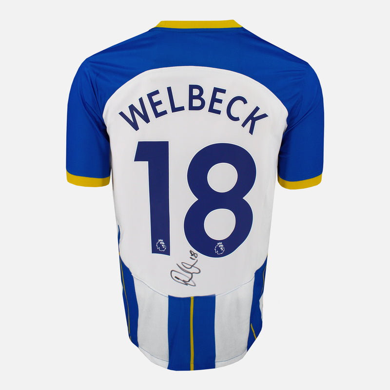 Framed Danny Welbeck Signed Brighton Shirt Home 2022-23 [Modern]