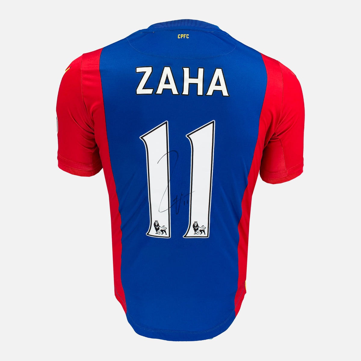 Wilfried Zaha Signed Crystal Palace Shirt 2016-17 Home [11] — Crystal Palace signed shirt from the 2016 to 2017 season | The Vault