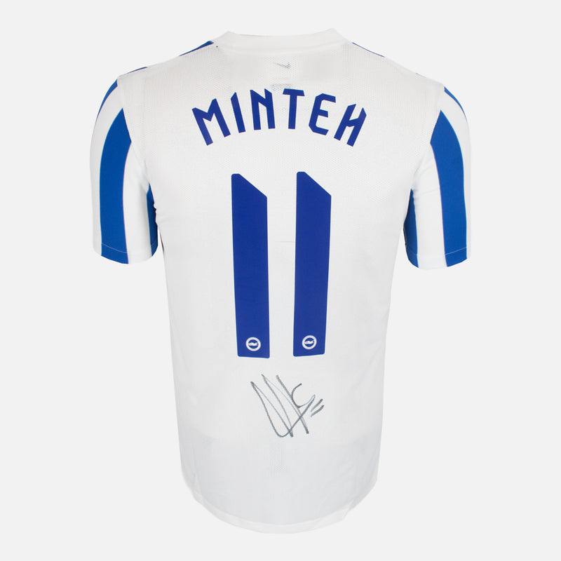Framed Yankuba Minteh Signed Brighton & Hove Albion Shirt [Lite]