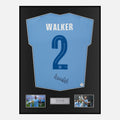 Framed Kyle Walker Signed Manchester City Shirt 2023-24 Cup Edition [Classic]