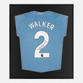 Framed Kyle Walker Signed Shirt, Manchester City Home [Lite]