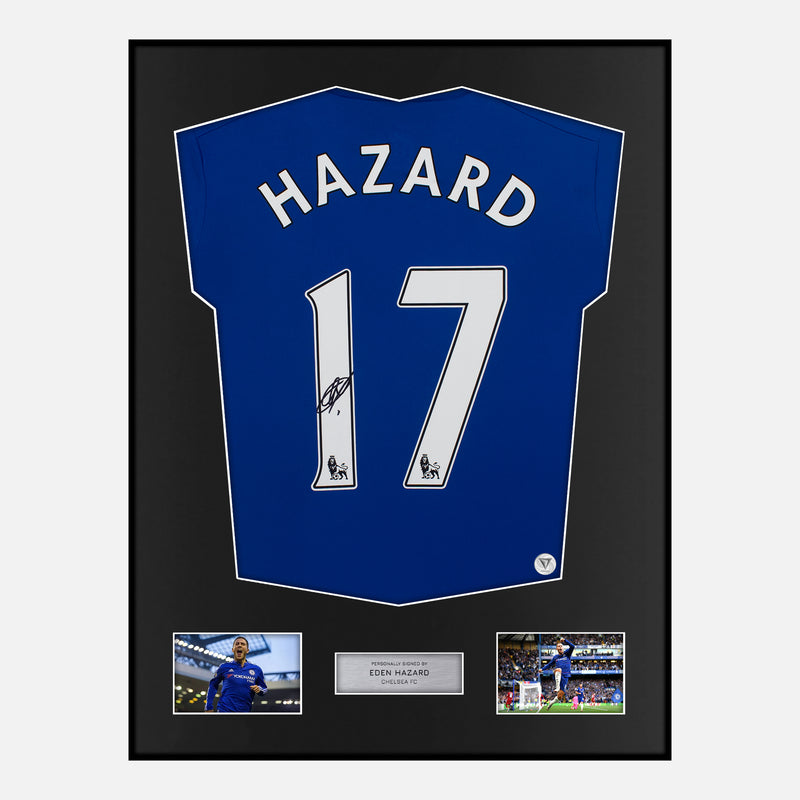 Framed Eden Hazard Signed Chelsea Shirt 2012-13 Home [Classic]