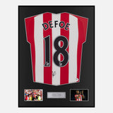 Framed Jermain Defoe Signed Sunderland Shirt 2016-17 Home [Classic]