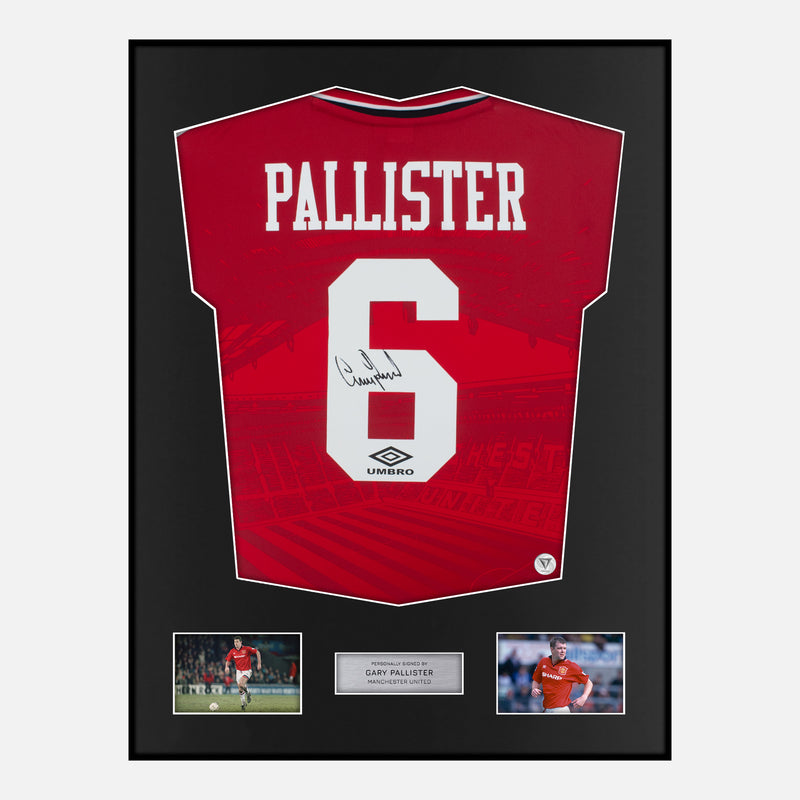 Framed Gary Pallister Signed Manchester United Shirt Home [Classic]