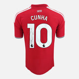 Matheus Cunha Signed Manchester United Shirt 2026-27 Authentic [10]
