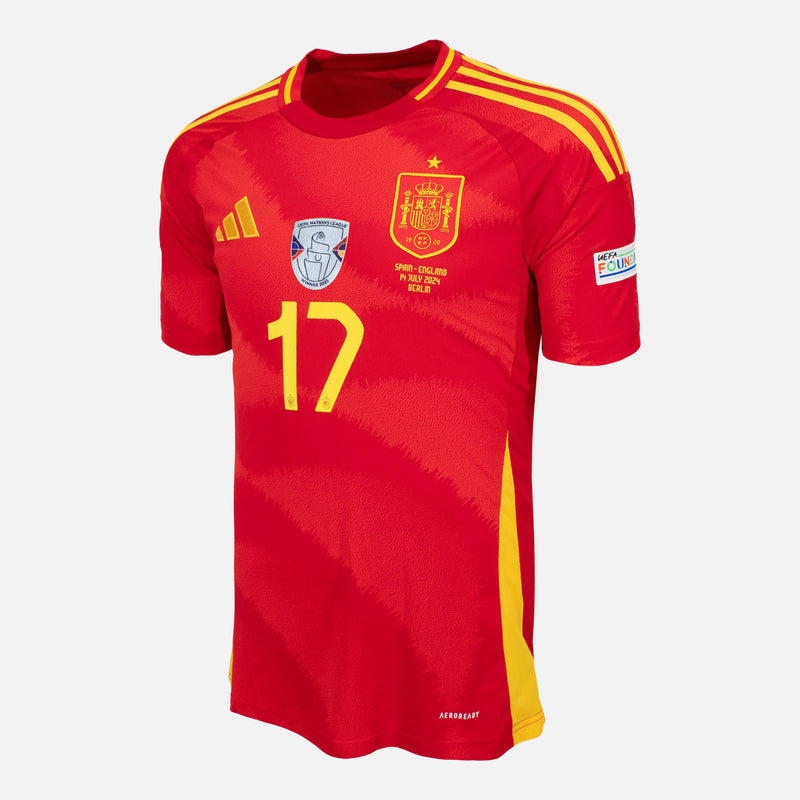 Nico Williams Signed Spain Shirt 2024 Home Euro Final [17]