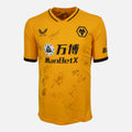 Squad Signed Wolves Shirt 2021-22 Home [17 Autographs]
