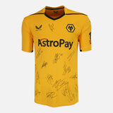 Squad Signed Wolves Shirt 2022-23 Home [16 Autographs]