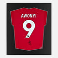 Framed Awoniyi Signed Shirt, Nottingham Forest Red 9 [Lite]