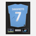 Framed Tatsuhiro Sakamoto Signed Coventry City Shirt 2023-24 Home [Classic]