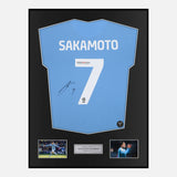 Framed Tatsuhiro Sakamoto Signed Coventry City Shirt 2023-24 Home [Classic]