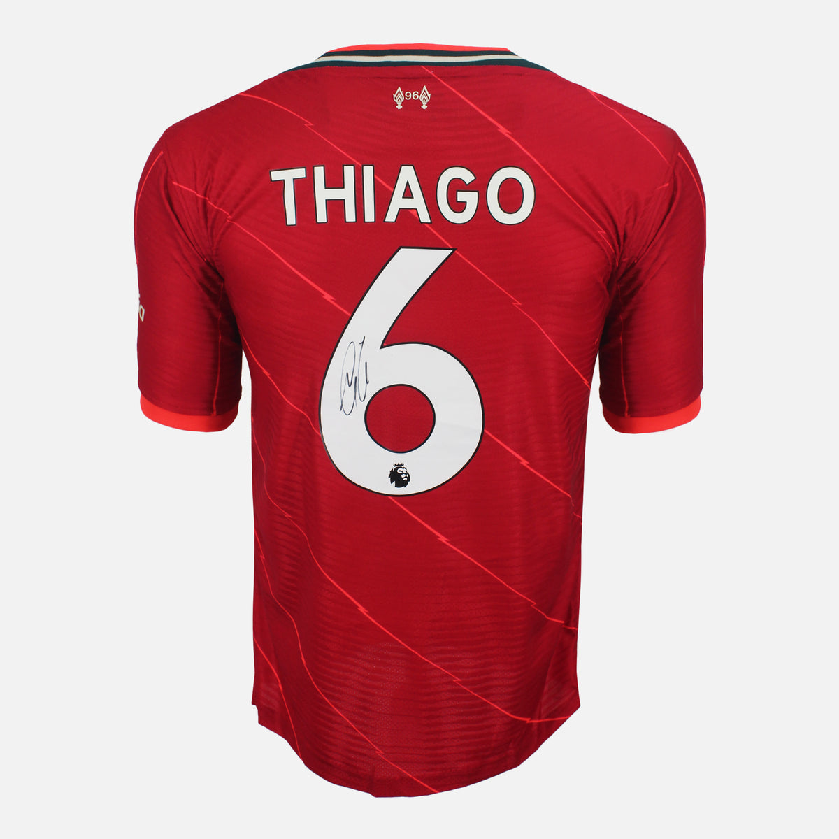 Thiago Alcantara Signed Liverpool Shirt 2021-22 Vapor Authentic [6] — Liverpool signed shirt from the 2021 to 2022 season | The Vault