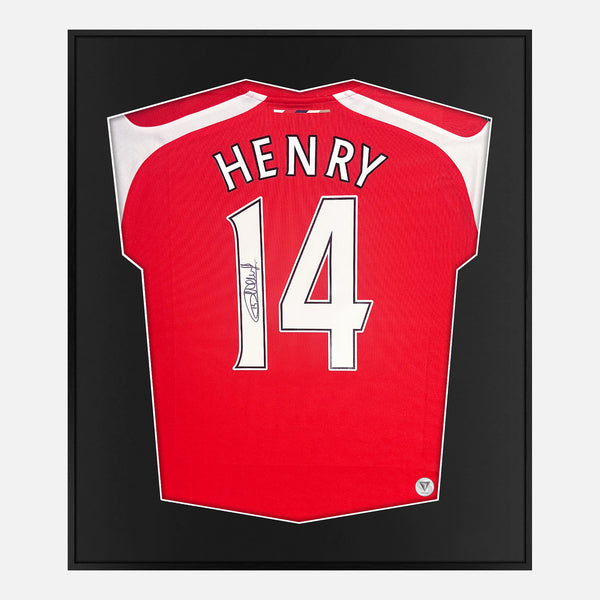 Framed Henry Signed Shirt, 14, Arsenal Home [Mini]