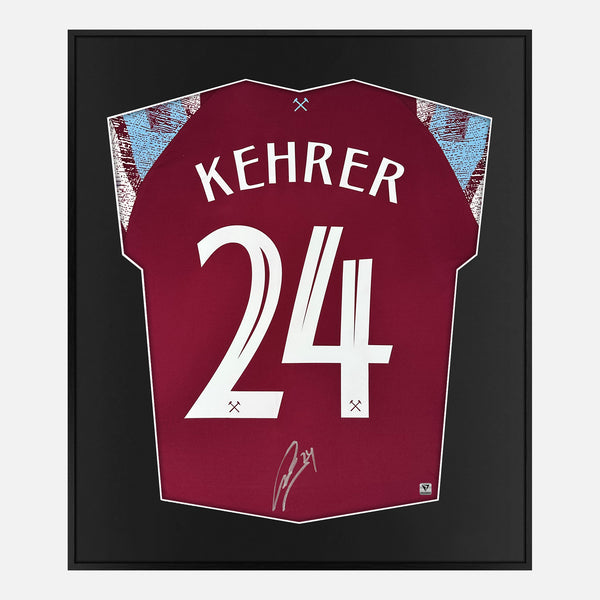 Framed Thilo Kehrer Signed West Ham United Shirt 2022-23 Home [Mini]